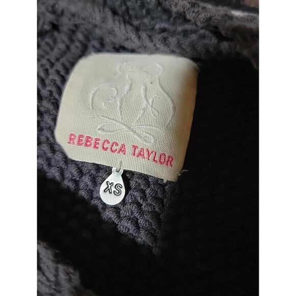 Rebecca Taylor Women's XS sweater knit gray wrap with chain details #1 - Picture 6 of 9